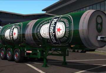 Heineken Skin Pack for Own Trailer and Scania S&R 2016 v1.0 for Euro Truck Simulator 2 (v1.32.x, - 1.35.x)
