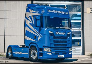 Limited Edition 130 Years Skin Pack for Scania S Highline v1.0 for Euro Truck Simulator 2 (v1.40.x)
