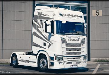 Limited Edition 130 Years Skin Pack for Scania S Highline v1.0 for Euro Truck Simulator 2 (v1.40.x)