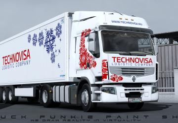 TECHNOVISA Skin Pack version 1.0 for Euro Truck Simulator 2 (v1.35.x, 1.36.x)