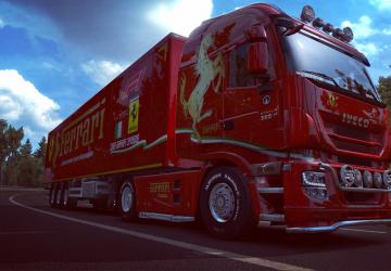Enzo Ferrari Tribute Skins for Iveco Hi-Way and Own Trailer v1.0 for Euro Truck Simulator 2 (v1.35.x, - 1.37.x)