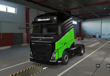 Kawasaki Skins for Krone Trucks and Trailers v1.0 for Euro Truck Simulator 2 (v1.32.x, - 1.38.x)