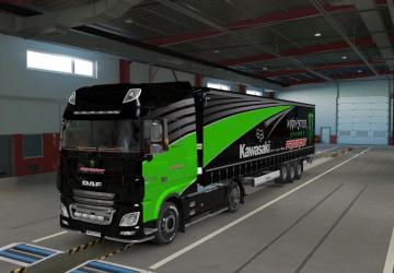 Kawasaki Skins for Krone Trucks and Trailers v1.0 for Euro Truck Simulator 2 (v1.32.x, - 1.38.x)