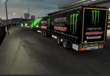 Kawasaki Skins for Krone Trucks and Trailers v1.0 for Euro Truck Simulator 2 (v1.32.x, - 1.38.x)