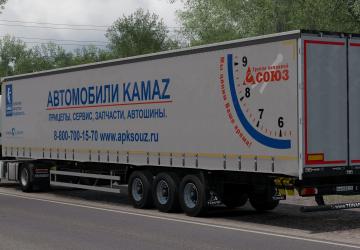 Soyuz-Logistic Skins for Kamaz 5490 Neo/65206 and Tonar 9888 Reworked v1.0 for Euro Truck Simulator 2 (v1.37.x)