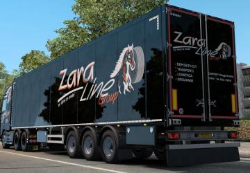 Zara Line Skins for DAF XF & Scania S and Trailer v1.0 for Euro Truck Simulator 2 (v1.35.x, 1.36.x)