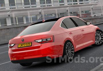 Skoda SuperB 2017 version 4.9 for Euro Truck Simulator 2 (v1.54.x)