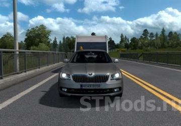 Skoda Superb + Trailer version 1.8 for Euro Truck Simulator 2 (v1.47.x, 1.48.x)
