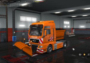 Snow Plows for Volvo FH16 2009 and MAN TGX v1.0 for Euro Truck Simulator 2 (v1.35.x, 1.36.x)