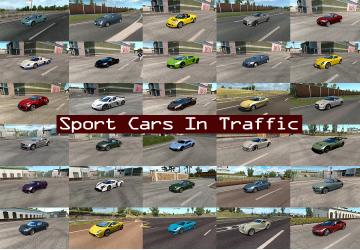 Sport Cars Traffic Pack version 9.7.1 for Euro Truck Simulator 2 (v1.43.x)