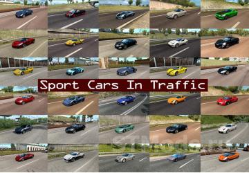 Sport Cars Traffic Pack version 12.7.2 for Euro Truck Simulator 2 (v1.48.x)