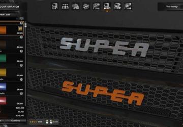 Super interior LED Logo Addon version 1.0 for Euro Truck Simulator 2 (v1.48.x)