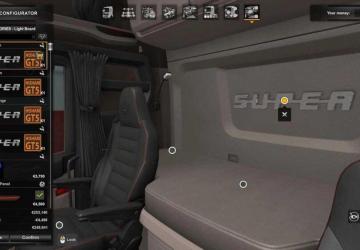 Super interior LED Logo Addon version 1.0 for Euro Truck Simulator 2 (v1.48.x)