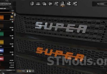 Super interior LED Logo Addon version 1.1 for Euro Truck Simulator 2 (v1.54.x)