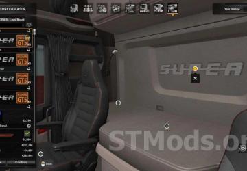 Super interior LED Logo Addon version 1.1 for Euro Truck Simulator 2 (v1.54.x)