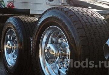Super Single Tires and Wide Wheels version 1.2 for Euro Truck Simulator 2 (v1.46.x, 1.47.x)