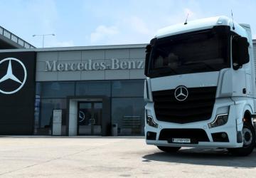 LED Headlights for Actros MP4 for Euro Truck Simulator 2 (v1.45)