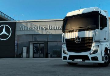 LED Headlights for Actros MP4 version 1.0.1 for Euro Truck Simulator 2 (v1.45)