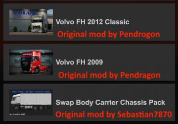 Swap Body Carrier Chassis Volvo version 1.0 for Euro Truck Simulator 2 (v1.43.x)