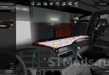 Table & wind-shield set for Actros MP3 v1.4.2 for Euro Truck Simulator 2 (v1.47.x, 1.48.x)