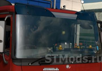 Table & wind-shield set for Actros MP3 v1.4.1 for Euro Truck Simulator 2 (v1.46.x, 1.47.x)