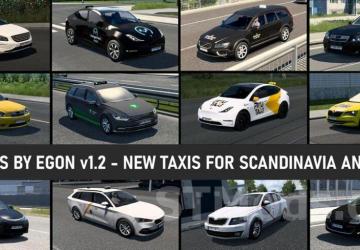 Taxicabs AI pack version 1.3 for Euro Truck Simulator 2 (v1.54.x)
