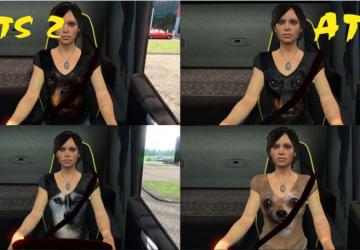 Driver Texture Dog T Shirt version 1.0 for Euro Truck Simulator 2 (v1.35.x, 1.36.x)