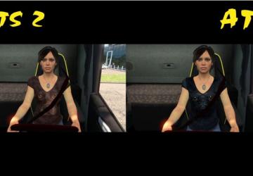 Driver Texture Dog T Shirt version 1.0 for Euro Truck Simulator 2 (v1.35.x, 1.36.x)