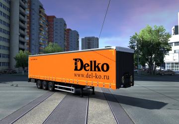 Tonar T4-16V/VK Tarped Semi-Trailer version 1.0 for Euro Truck Simulator 2 (v1.38.x, - 1.43.x)