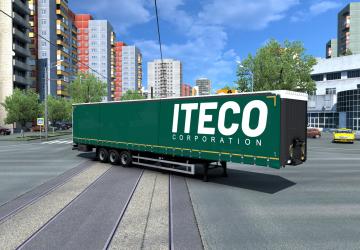Tonar T4-16V/VK Tarped Semi-Trailer version 1.0 for Euro Truck Simulator 2 (v1.38.x, - 1.43.x)