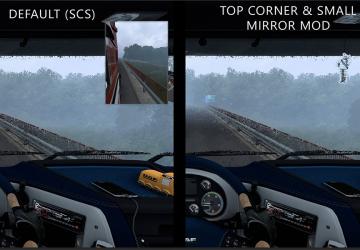 Top Corner & Small Mirrors version 1.4 for Euro Truck Simulator 2 (v1.41.x, - 1.43.x)