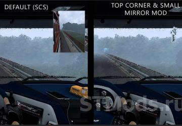 Top Corner & Small Mirrors version 1.7 for Euro Truck Simulator 2 (v1.46.x, 1.47.x)