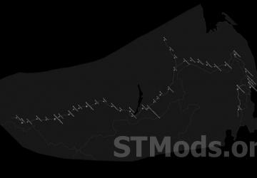 Map Trans-Siberian Truckway version 1.8 for Euro Truck Simulator 2 (v1.54.x)