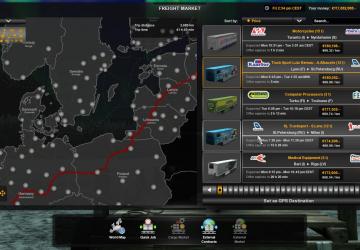 Truck racing trailers in freight market version 1.5 for Euro Truck Simulator 2 (v1.40.x, - 1.42.x)