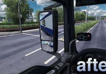True Mirror FOV version 1.0 for Euro Truck Simulator 2 (v1.46.x, 1.47.x)