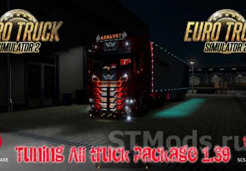Tuning All truck package version 2.7 for Euro Truck Simulator 2 (v1.48.x)