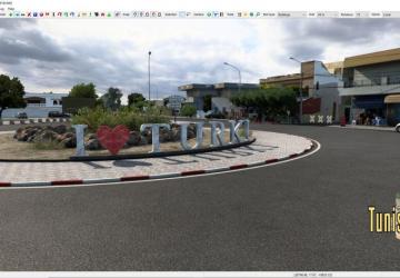 Map Tunisia Map version 1.2 (12.08.23) for Euro Truck Simulator 2 (v1.48.x)