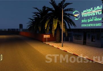 Tunisia Map version 1.2 (22.04.23) for Euro Truck Simulator 2 (v1.47.x)