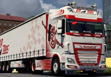 U.P. Trans DAF XF E6 skinpack version 1.0 for Euro Truck Simulator 2 (v1.40.x)