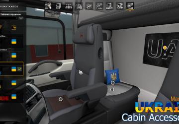 Ukraine Cabin Accessories version 2.0.2 for Euro Truck Simulator 2 (v1.41.x, - 1.43.x)