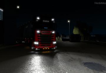 Improved light for all vehicles version 7.2 for Euro Truck Simulator 2 (v1.46.x)