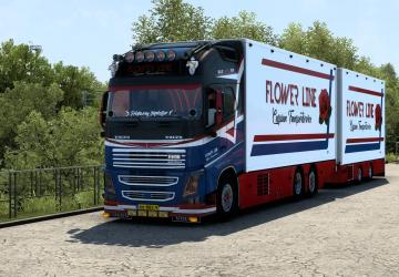 Volvo FH16 Flowerline version 1.0 for Euro Truck Simulator 2 (v1.41.x)