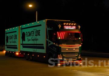 Volvo FH16 Flowerline version 6.0 for Euro Truck Simulator 2 (v1.55.x)