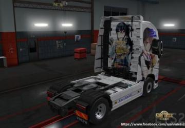 Volvo FH4 Kaga Kancolle Skin version 1.0 for Euro Truck Simulator 2 (v1.14.x, - 1.37.x)