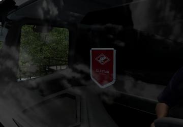 Spartak Moscow Pennant version 1.0 for Euro Truck Simulator 2 (v1.21.x, - 1.35.x)