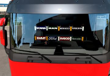 Truck Flags with Car Brand Names version 1.0 for Euro Truck Simulator 2 (v1.35.x, 1.36.x)