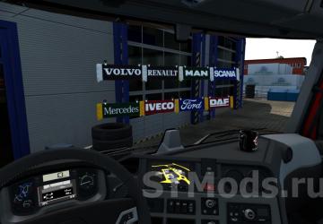 Truck Flags with Car Brand Names version 1.1 for Euro Truck Simulator 2 (v1.48)