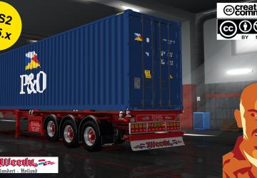 Weeda D-TEC container Trailer version 1.1 for Euro Truck Simulator 2 (v1.43.x)