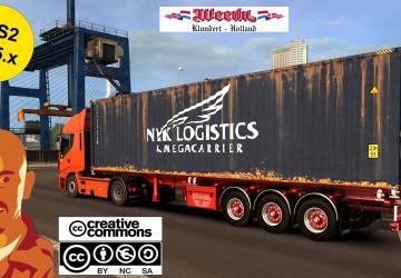 Weeda D-TEC container Trailer version 1.1 for Euro Truck Simulator 2 (v1.43.x)