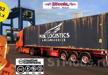 Weeda D-TEC container Trailer version 1.4 Fix for Euro Truck Simulator 2 (v1.49.x)